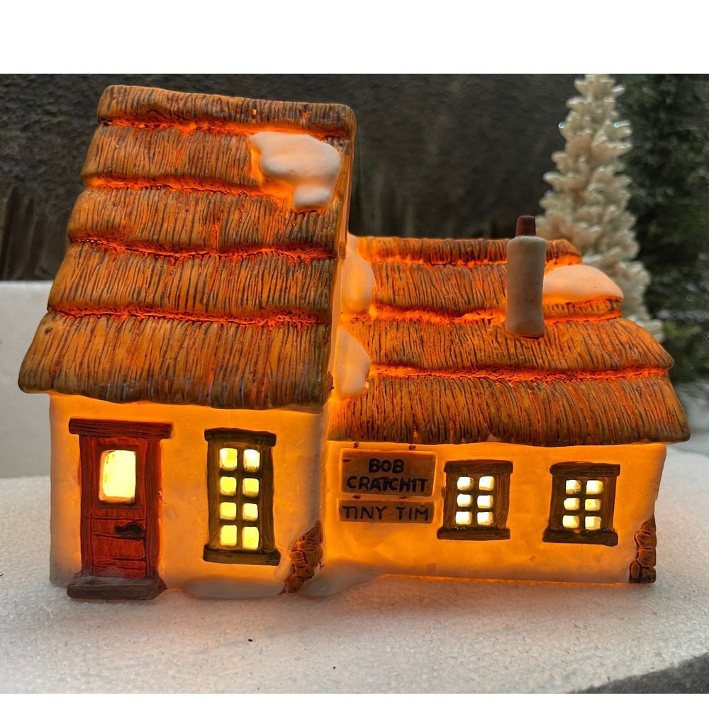 Dept 56 Dickens Village BOB CRATCHIT TINY TIM House A Christmas Carol 1986